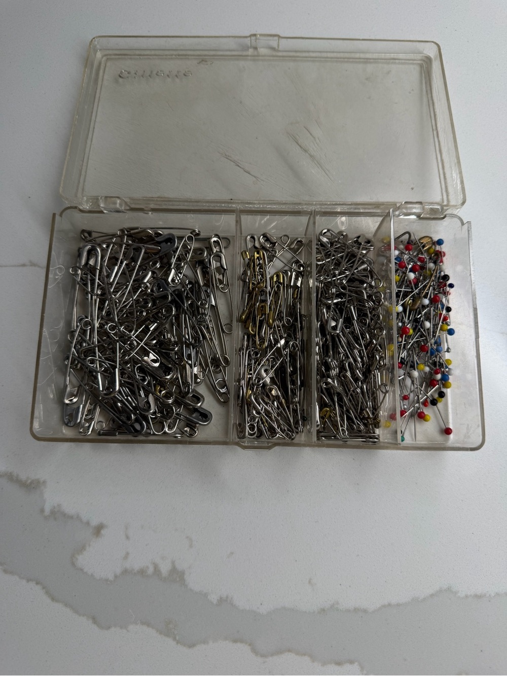 Multi sized safety pins and straight pins